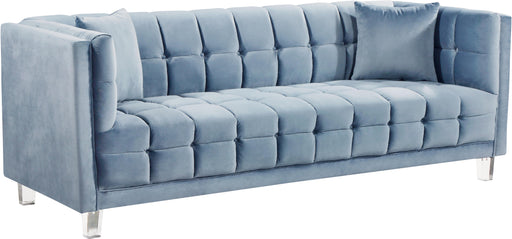Mariel Sky Blue Velvet Sofa - Furniture Stars (Chicago, IL)
