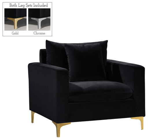 Naomi Black Velvet Chair - Furniture Stars (Chicago, IL)
