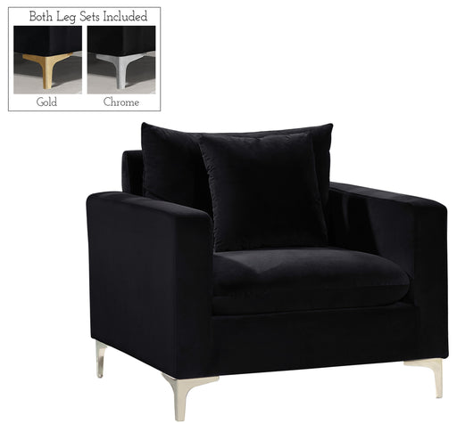 Naomi Black Velvet Chair - Furniture Stars (Chicago, IL)