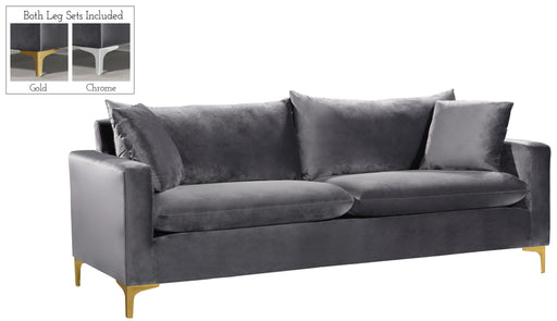 Naomi Grey Velvet Sofa - Furniture Stars (Chicago, IL)