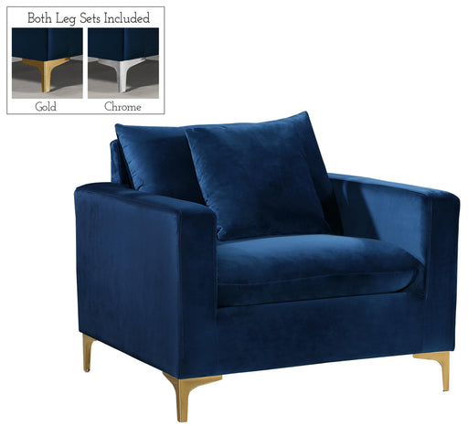 Naomi Navy Velvet Chair - Furniture Stars (Chicago, IL)