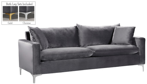 Naomi Grey Velvet Sofa - Furniture Stars (Chicago, IL)