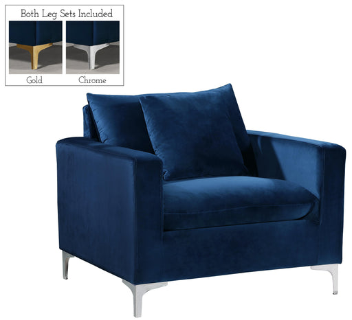 Naomi Navy Velvet Chair - Furniture Stars (Chicago, IL)