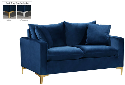 Naomi Navy Velvet Loveseat - Furniture Stars (Chicago, IL)