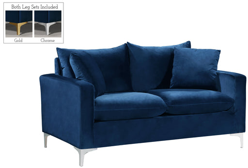 Naomi Navy Velvet Loveseat - Furniture Stars (Chicago, IL)