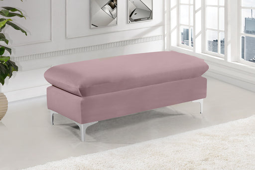 Naomi Pink Velvet Ottoman - Furniture Stars (Chicago, IL)