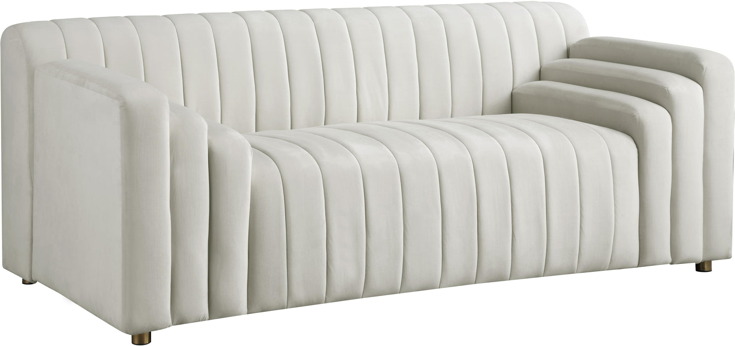 Naya Cream Velvet Loveseat - Furniture Stars (Chicago, IL)