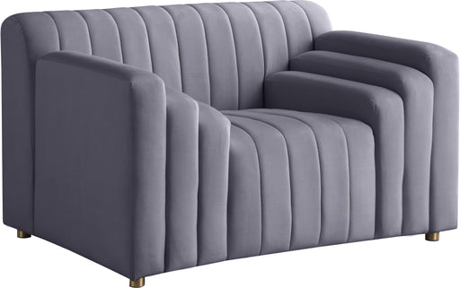 Naya Grey Velvet Chair - Furniture Stars (Chicago, IL)