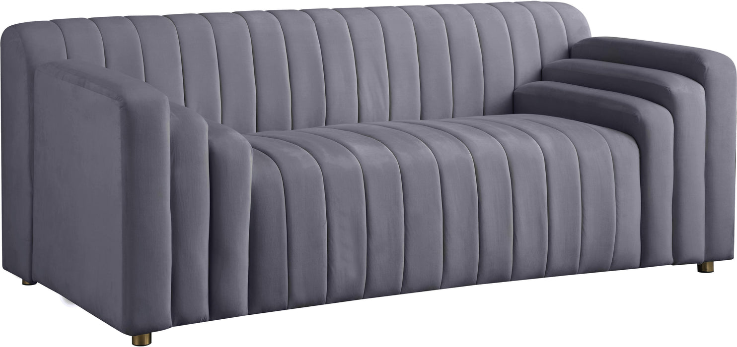 Naya Grey Velvet Loveseat - Furniture Stars (Chicago, IL)