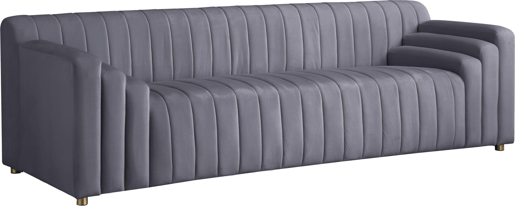 Naya Grey Velvet Sofa - Furniture Stars (Chicago, IL)
