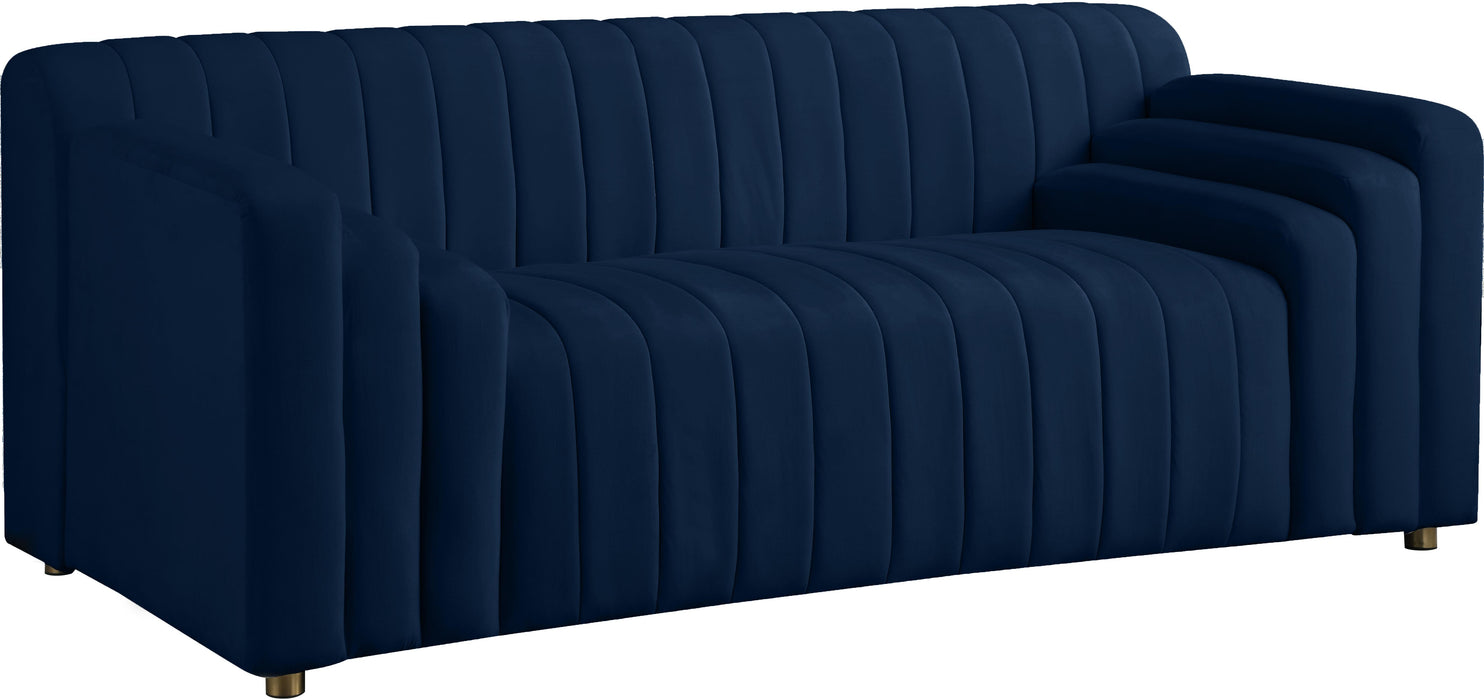 Naya Navy Velvet Loveseat - Furniture Stars (Chicago, IL)