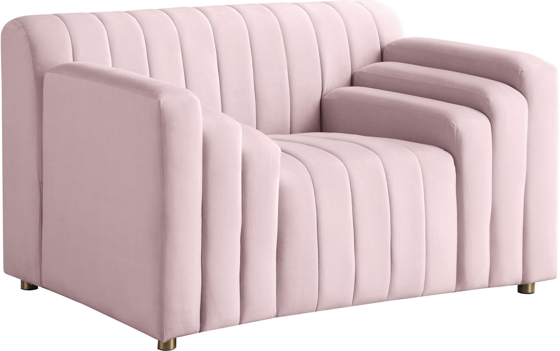 Naya Pink Velvet Chair - Furniture Stars (Chicago, IL)