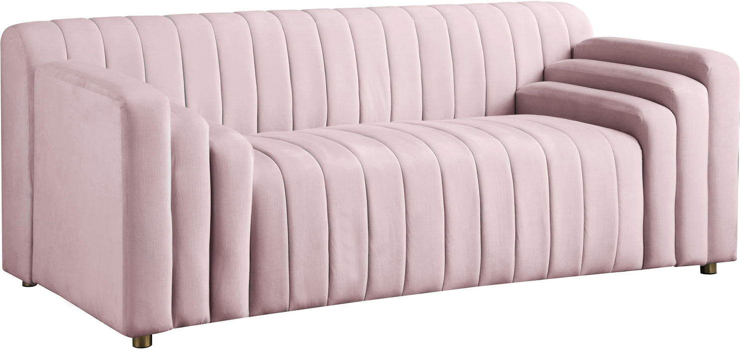 Naya Pink Velvet Loveseat - Furniture Stars (Chicago, IL)