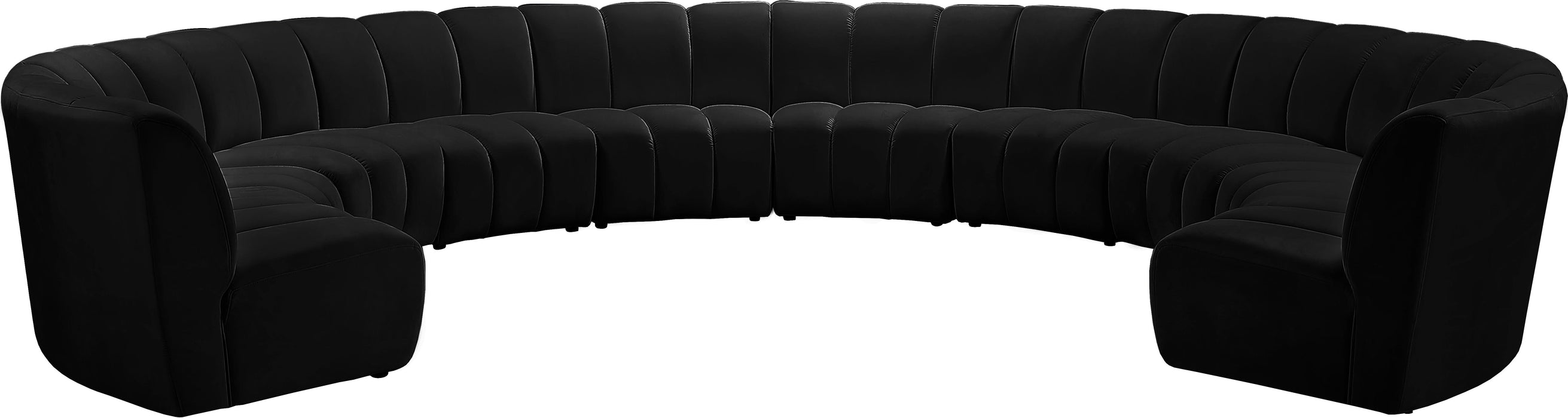 Infinity Black Velvet 10pc. Modular Sectional - Furniture Stars (Chicago, IL)