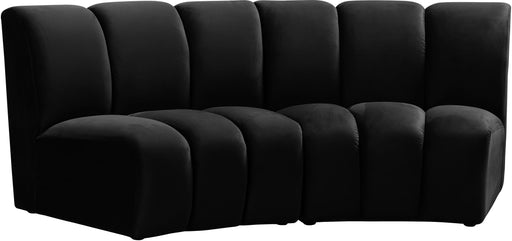 Infinity Black Velvet 2pc. Modular Sectional - Furniture Stars (Chicago, IL)
