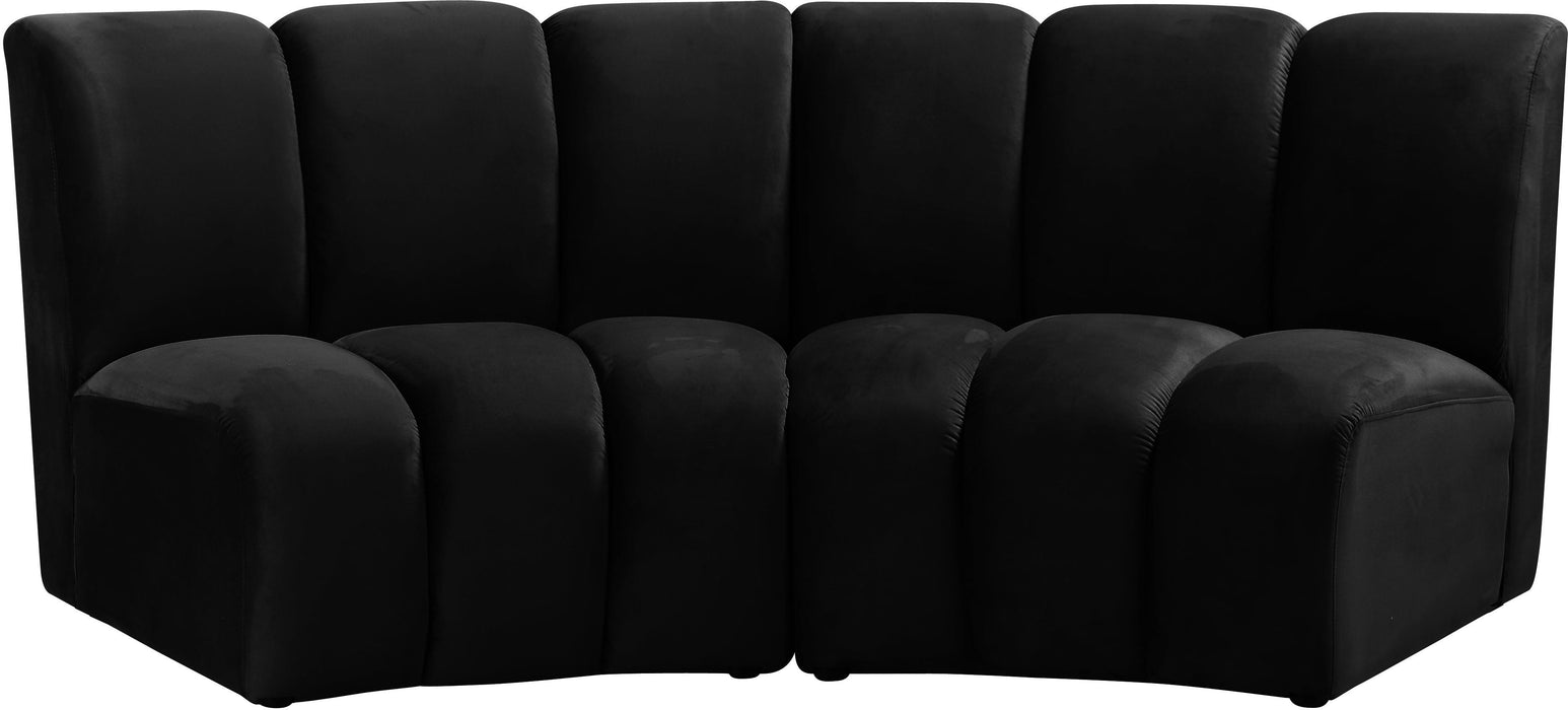Infinity Black Velvet 2pc. Modular Sectional - Furniture Stars (Chicago, IL)