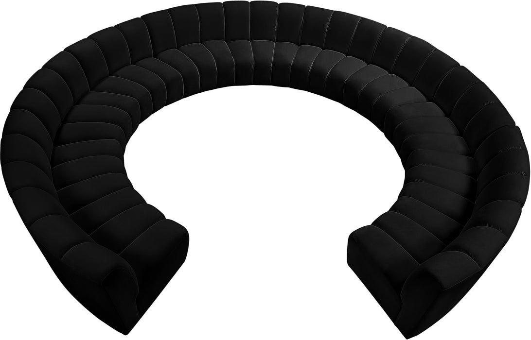 Infinity Black Velvet 11pc. Modular Sectional - Furniture Stars (Chicago, IL)