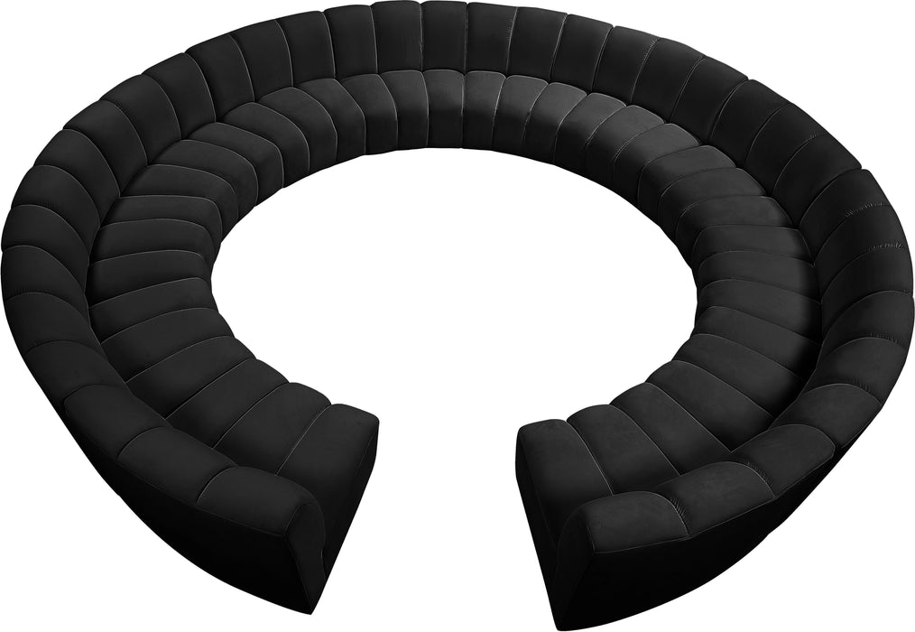 Infinity Black Velvet 12pc. Modular Sectional - Furniture Stars (Chicago, IL)