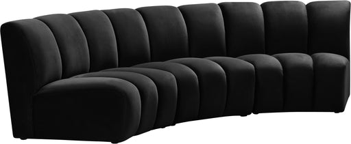 Infinity Black Velvet 3pc. Modular Sectional - Furniture Stars (Chicago, IL)
