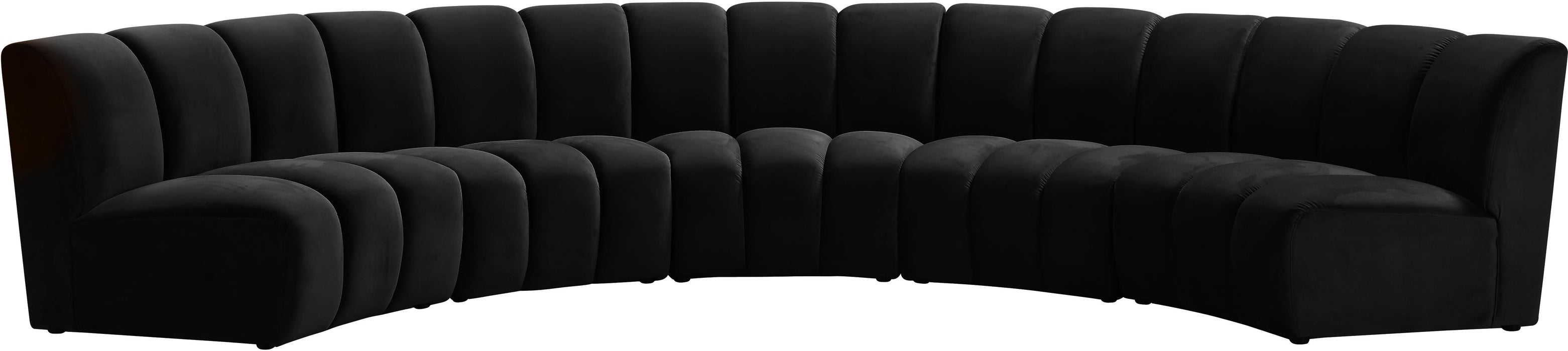 Infinity Black Velvet 5pc. Modular Sectional - Furniture Stars (Chicago, IL)