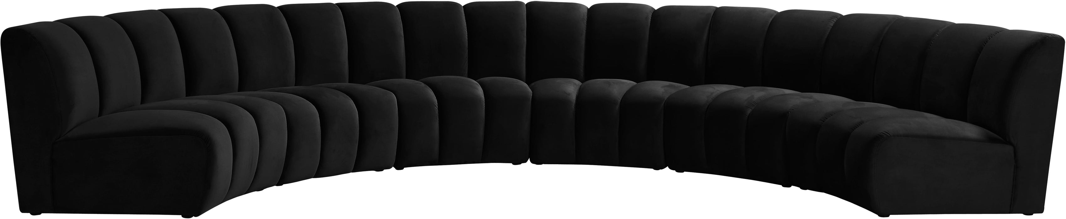Infinity Black Velvet 6pc. Modular Sectional - Furniture Stars (Chicago, IL)