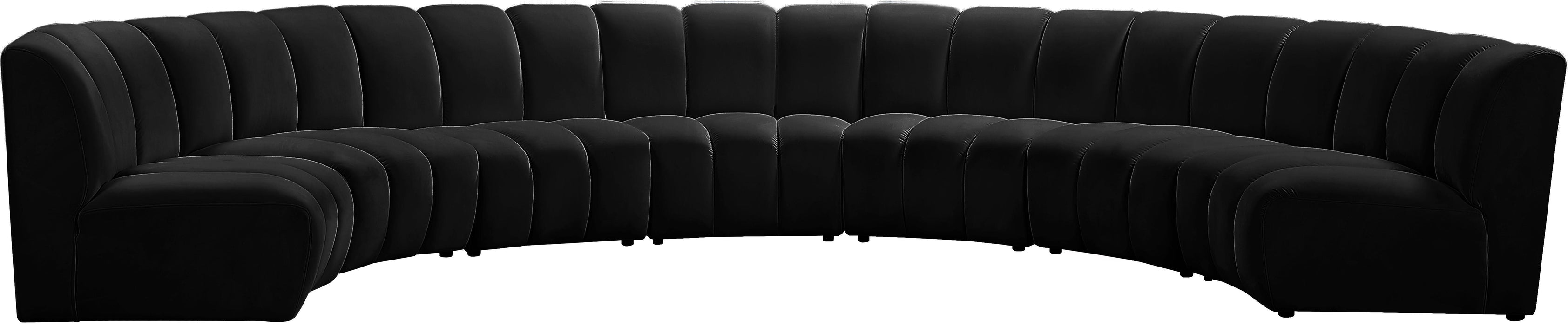 Infinity Black Velvet 7pc. Modular Sectional - Furniture Stars (Chicago, IL)