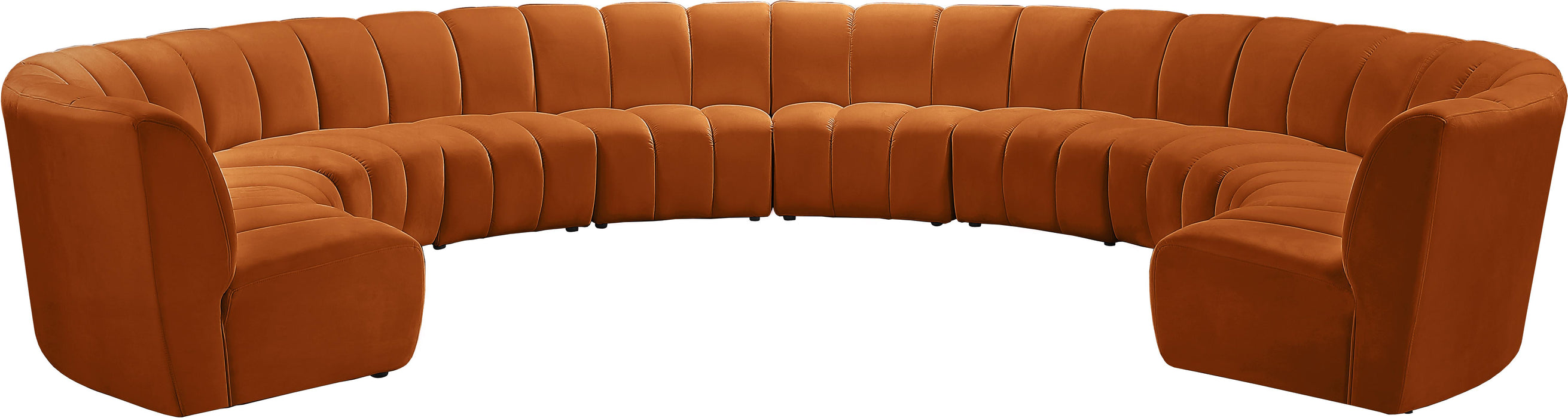 Infinity Cognac Velvet 10pc. Modular Sectional - Furniture Stars (Chicago, IL)
