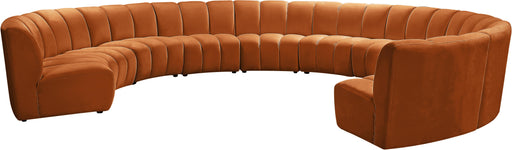 Infinity Cognac Velvet 10pc. Modular Sectional - Furniture Stars (Chicago, IL)