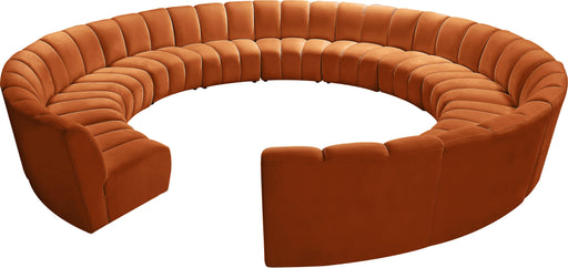 Infinity Cognac Velvet 12pc. Modular Sectional - Furniture Stars (Chicago, IL)