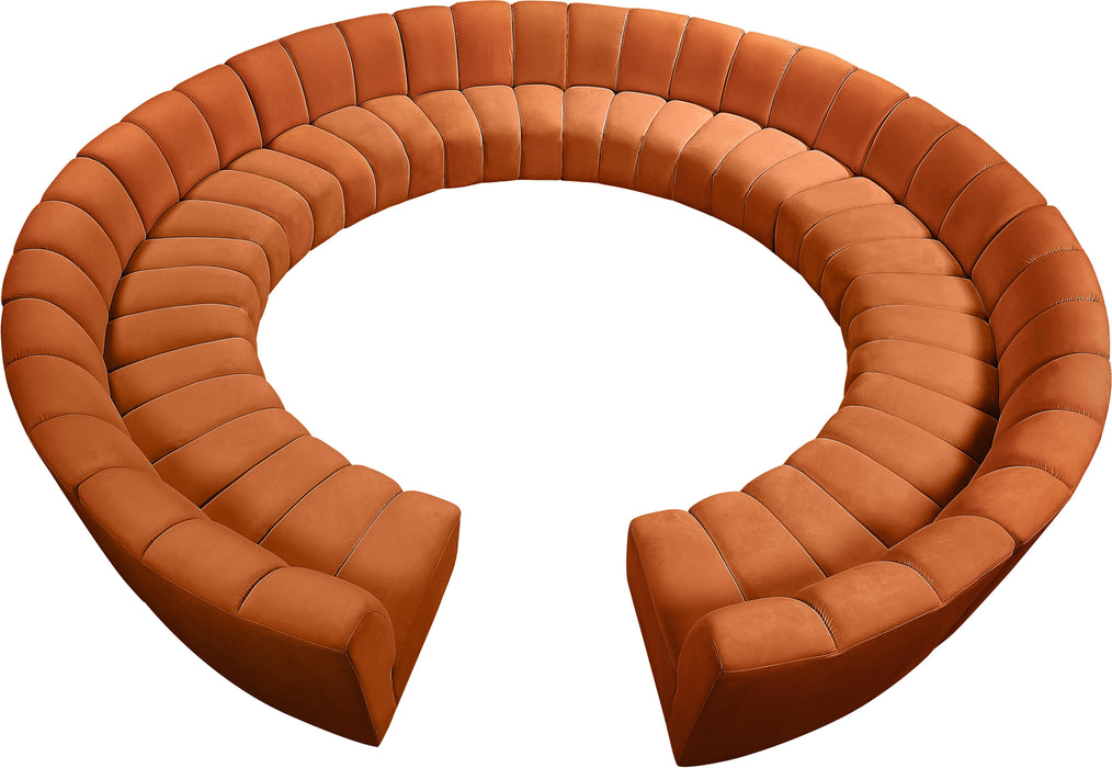Infinity Cognac Velvet 12pc. Modular Sectional - Furniture Stars (Chicago, IL)