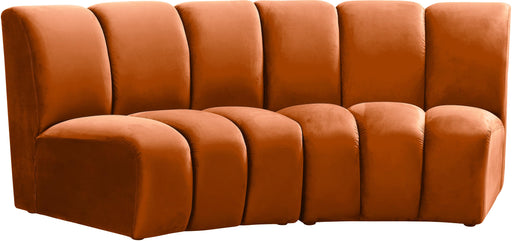 Infinity Cognac Velvet 2pc. Modular Sectional - Furniture Stars (Chicago, IL)