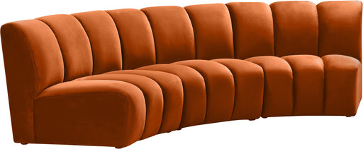 Infinity Cognac Velvet 3pc. Modular Sectional - Furniture Stars (Chicago, IL)