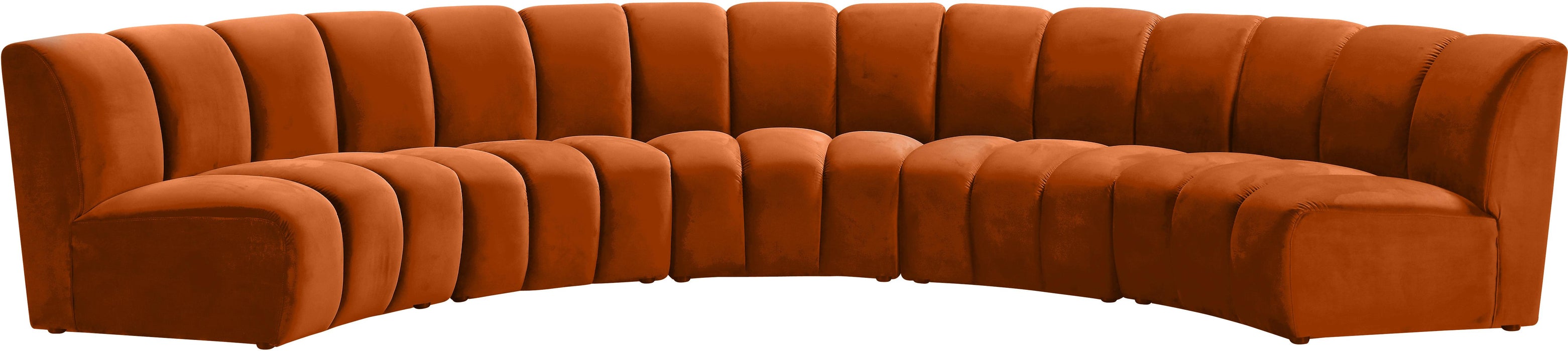 Infinity Cognac Velvet 5pc. Modular Sectional - Furniture Stars (Chicago, IL)