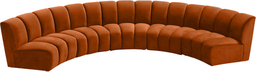Infinity Cognac Velvet 5pc. Modular Sectional - Furniture Stars (Chicago, IL)