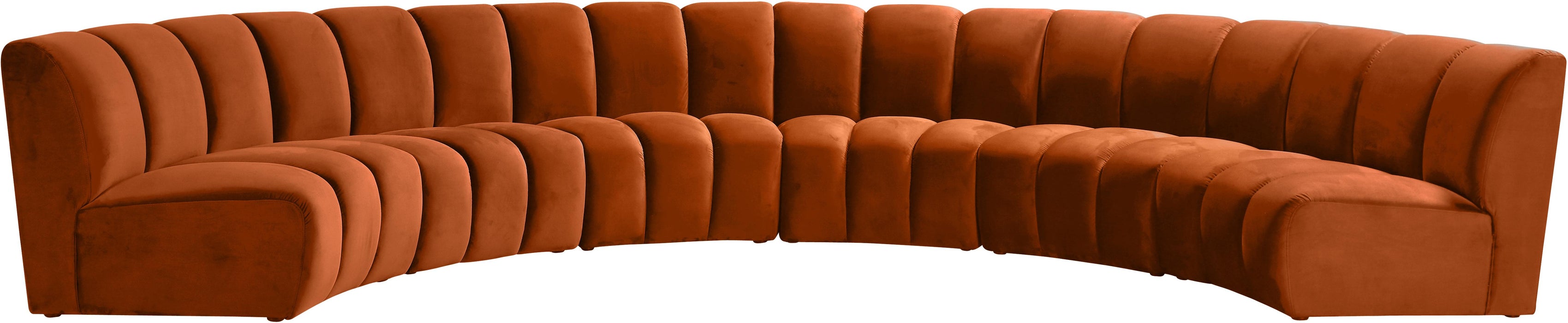 Infinity Cognac Velvet 6pc. Modular Sectional - Furniture Stars (Chicago, IL)