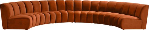 Infinity Cognac Velvet 6pc. Modular Sectional - Furniture Stars (Chicago, IL)