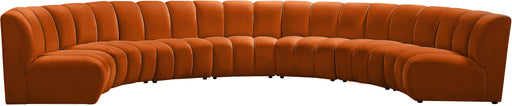 Infinity Cognac Velvet 7pc. Modular Sectional - Furniture Stars (Chicago, IL)