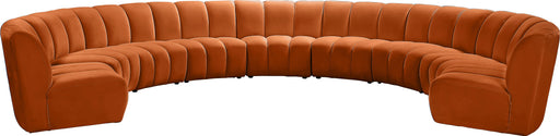Infinity Cognac Velvet 9pc. Modular Sectional - Furniture Stars (Chicago, IL)