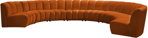 Infinity Cognac Velvet 8pc. Modular Sectional - Furniture Stars (Chicago, IL)