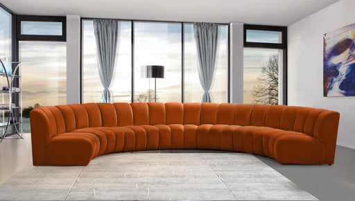 Infinity Cognac Velvet 7pc. Modular Sectional - Furniture Stars (Chicago, IL)
