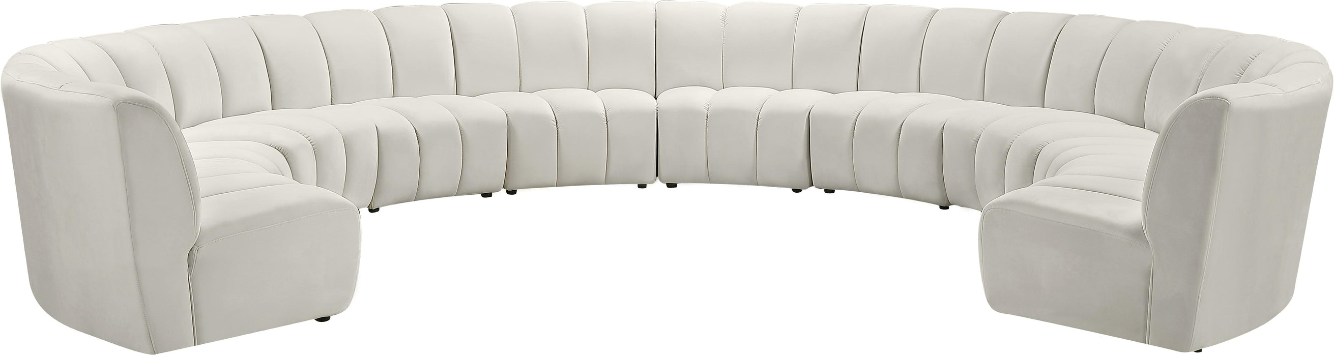 Infinity Cream Velvet 10pc. Modular Sectional - Furniture Stars (Chicago, IL)