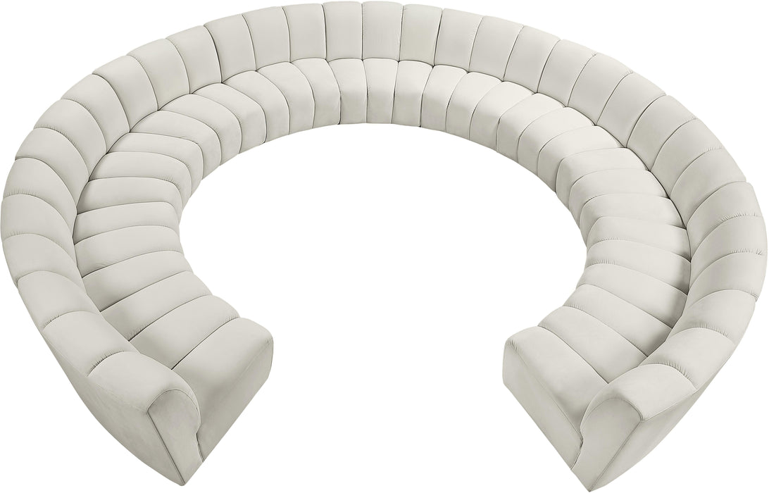 Infinity Cream Velvet 11pc. Modular Sectional - Furniture Stars (Chicago, IL)