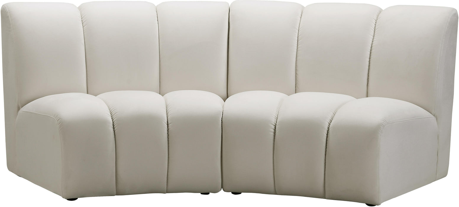 Infinity Cream Velvet 2pc. Modular Sectional - Furniture Stars (Chicago, IL)