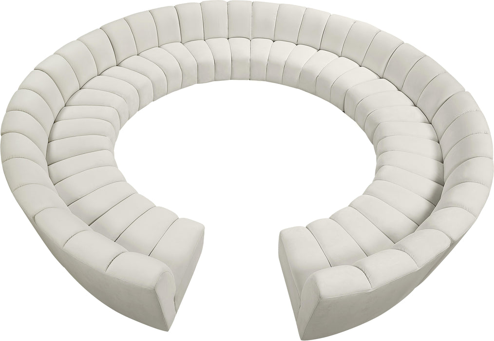 Infinity Cream Velvet 12pc. Modular Sectional - Furniture Stars (Chicago, IL)