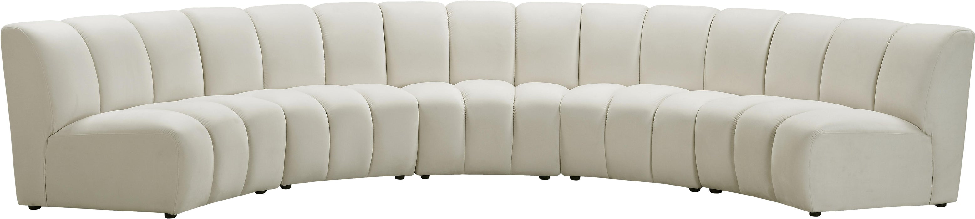 Infinity Cream Velvet 5pc. Modular Sectional - Furniture Stars (Chicago, IL)