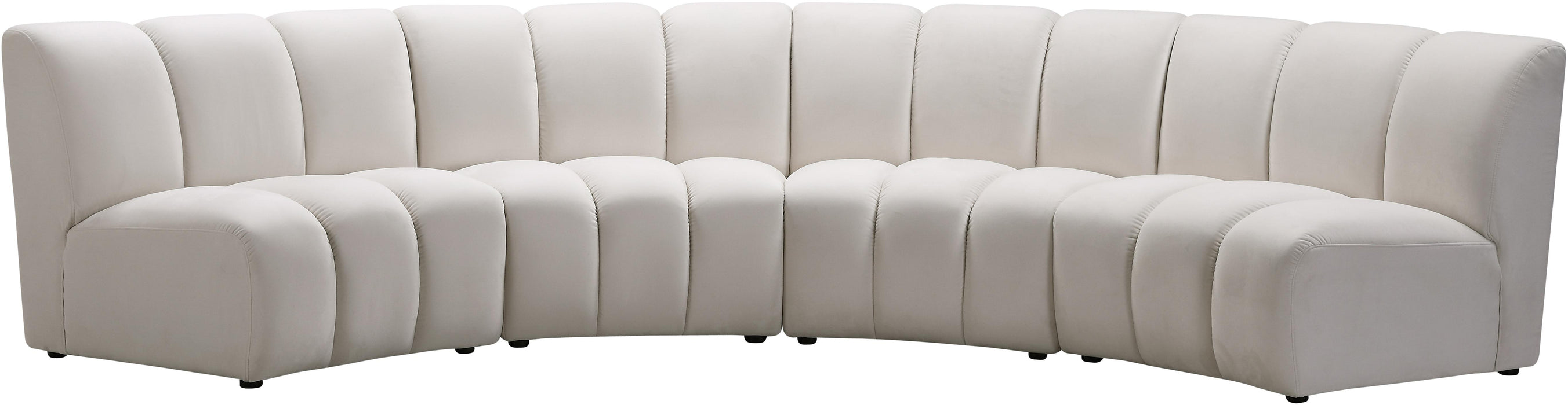 Infinity Cream Velvet 4pc. Modular Sectional - Furniture Stars (Chicago, IL)