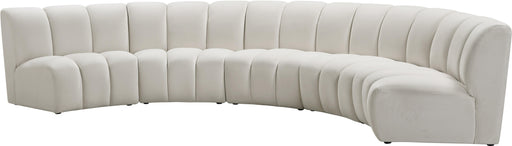 Infinity Cream Velvet 5pc. Modular Sectional - Furniture Stars (Chicago, IL)