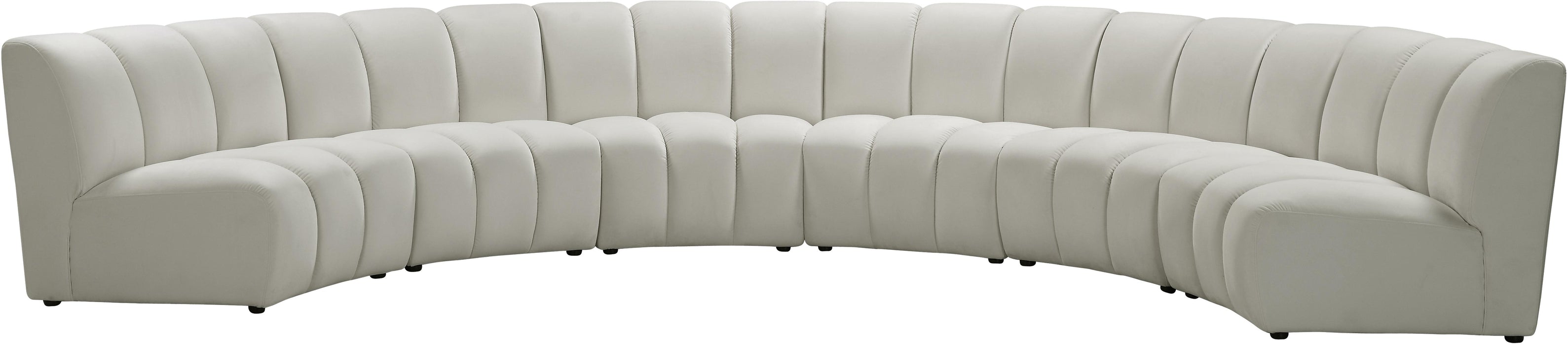 Infinity Cream Velvet 6pc. Modular Sectional - Furniture Stars (Chicago, IL)