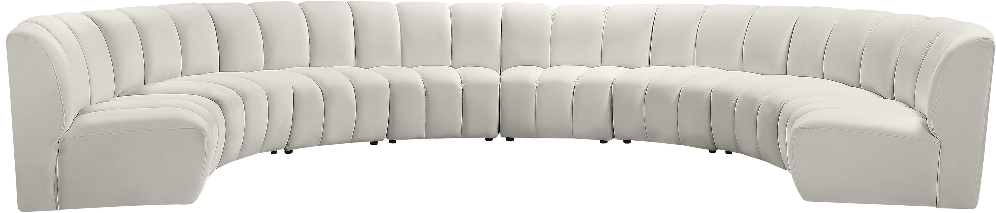 Infinity Cream Velvet 8pc. Modular Sectional - Furniture Stars (Chicago, IL)