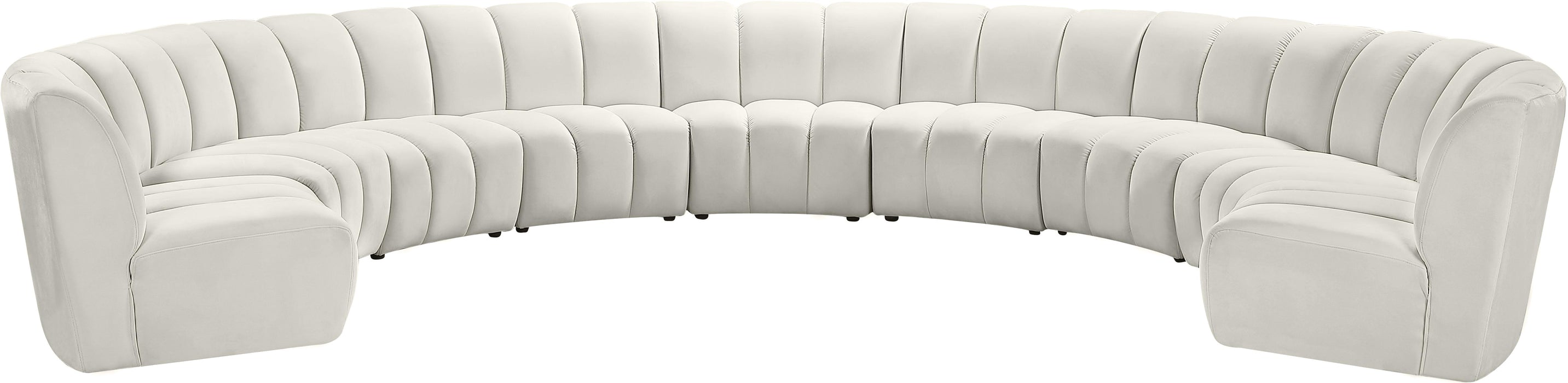 Infinity Cream Velvet 9pc. Modular Sectional - Furniture Stars (Chicago, IL)